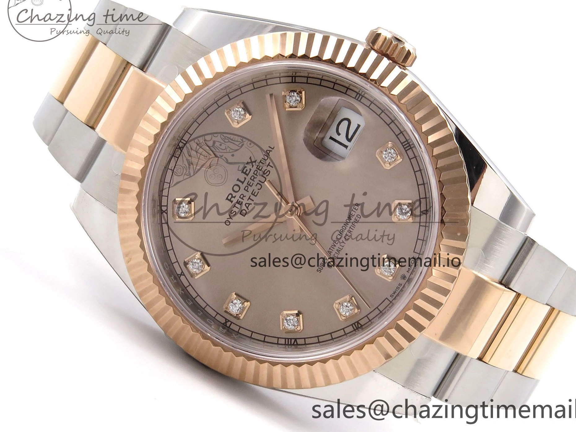 SH3235（Gain Diamonds Oyster 904L DateJust 126331 Steel Dial ARF RG on Edition 41 SS Bracelet 1:1 Weight） Best RG 0517